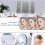 Miroir de Maquillage avec Éclairage, Grossissement 2x, 3x et 10x, Commande Tactile, Miroir Triptyque, Double Alimentation A 3
