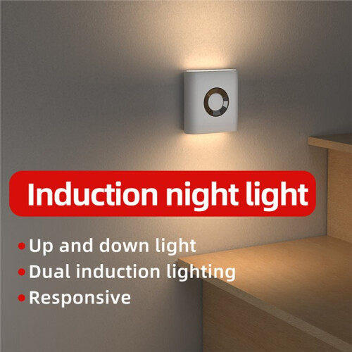Motion Sensor Light LED Type C Rechargeable Wireless Night Light for Bedroom Staircase Hallway Indoor Lighting 1