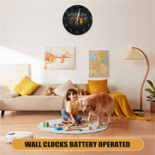 Silent Glass Wall Clock with Vibrant Spice Design - Thick Reinforced Glass, ModernKitchen & Bedroom Decor