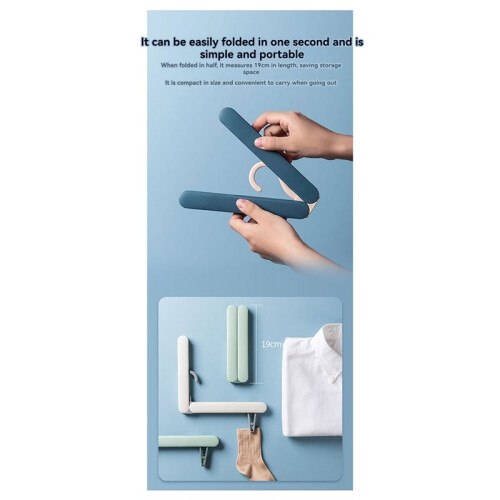 Portable Folding Travel Clothes Hangers, Light Multi-Functional Compact Hangers for Suitcase, Closet Organization 1