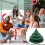 Deviled Egg Christmas Tree, Ceramic Christmas Tree Deviled Egg Platter, Reusable Holiday Deviled Oval Tray with Lid 7