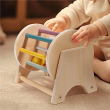 Infant Wooden Toys Coin Busy Drum Baby Teaching Aid Gifts Color Shape Cognition Match Educational Sensory Toy