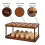 Wooden Double Layer Egg Holder, Kitchen 2 Tier Fresh Egg Storage Rack Basket,Eggs Tray Organizer for Countertop 3