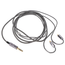 Gold-Plating Plug Braided Structure Silver Plated Upgraded Earphone Cords Wide Compatibility Noise Reduction Soft Cable With Long-Lasting Life