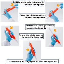 Pipette Pumps,Scientific Pipette Pump 25ml, for Disposable Plastic and Glass Pipettes Liquid Dispenser