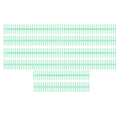 10pcs 19mm Plastic Comb Binding Spines 150 Sheets Green 2