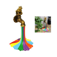 Frog Rainbow Faucet Resin Garden Ornament