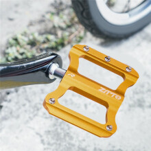 ZTTO Landsvägscykel Ultralätt Platt Pedal Cykellager i Aluminiumlegering Anti-Halk Fällbara Pedaler Cykling Guld