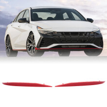 2PCS Rear Bumper Reflector Cover Set for Elantra 2021-2023, Red