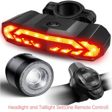 Bicycle Burglar Alarm Taillight Bike Rear Light with Turn Signal Warning and Auto Brake Light for Scooter and Cycling