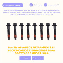 Exhaust Manifold Stud Bolt Nut Kit Exhaust Manifold Bolt Hardware Kit 6505316AA for Ram 1500 Grand Cherokee