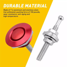 8 X Red Push Button Quick Release Hood Bonnet Pins Lock Clip Car Bumper Kit Hood Bonnet Pins Lock Clip 30mm Red