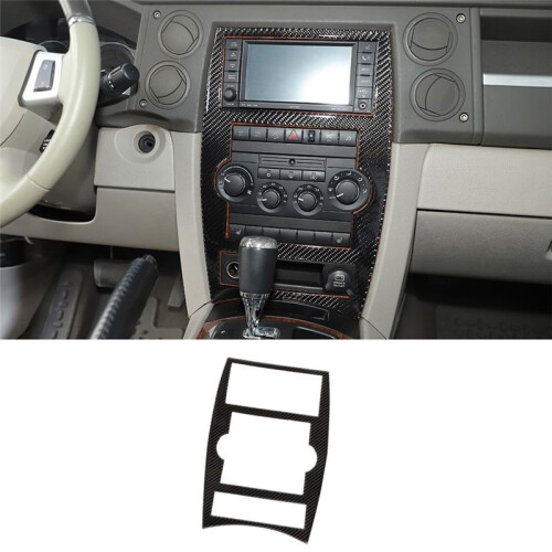 For  Commander 2006-2010 Carbon Fiber Car Central Control Navigation Panel Cover Trim Sticker Accessories 2