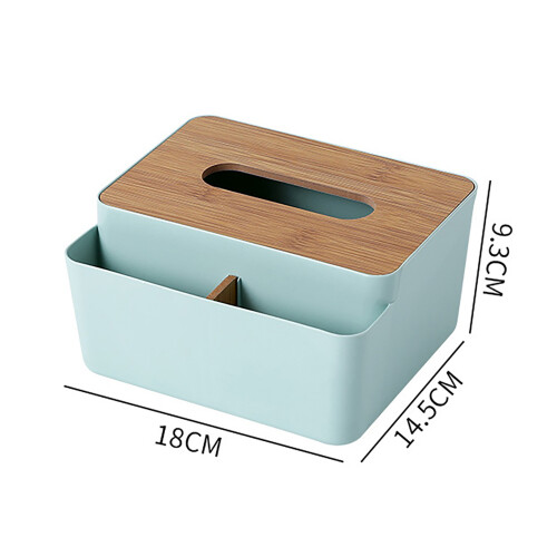 Cache-boîte à mouchoirs en PP 210 g 18  14,5  9,3 cm vert 1