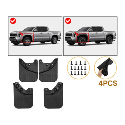 Parafanghi per Auto per  Tacoma 2024 Parafango Paraspruzzi Paraspruzzi Accessori 2