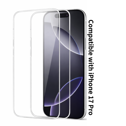 iPhone 17 Pro Screen Protector Tempered Glass HD Clear Anti Scratch Protective Film Case Friendly 2 Pack
