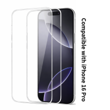 Σκληρυμένο γυαλί iPhone 16 Pro 6,3 2 τεμάχια 9H HD ανθεκτικό στις γρατζουνιές