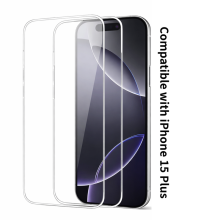 Σκληρυμένο γυαλί iPhone 15 Plus 6,7 2 τεμάχια 9H HD ανθεκτικό στις γρατζουνιές
