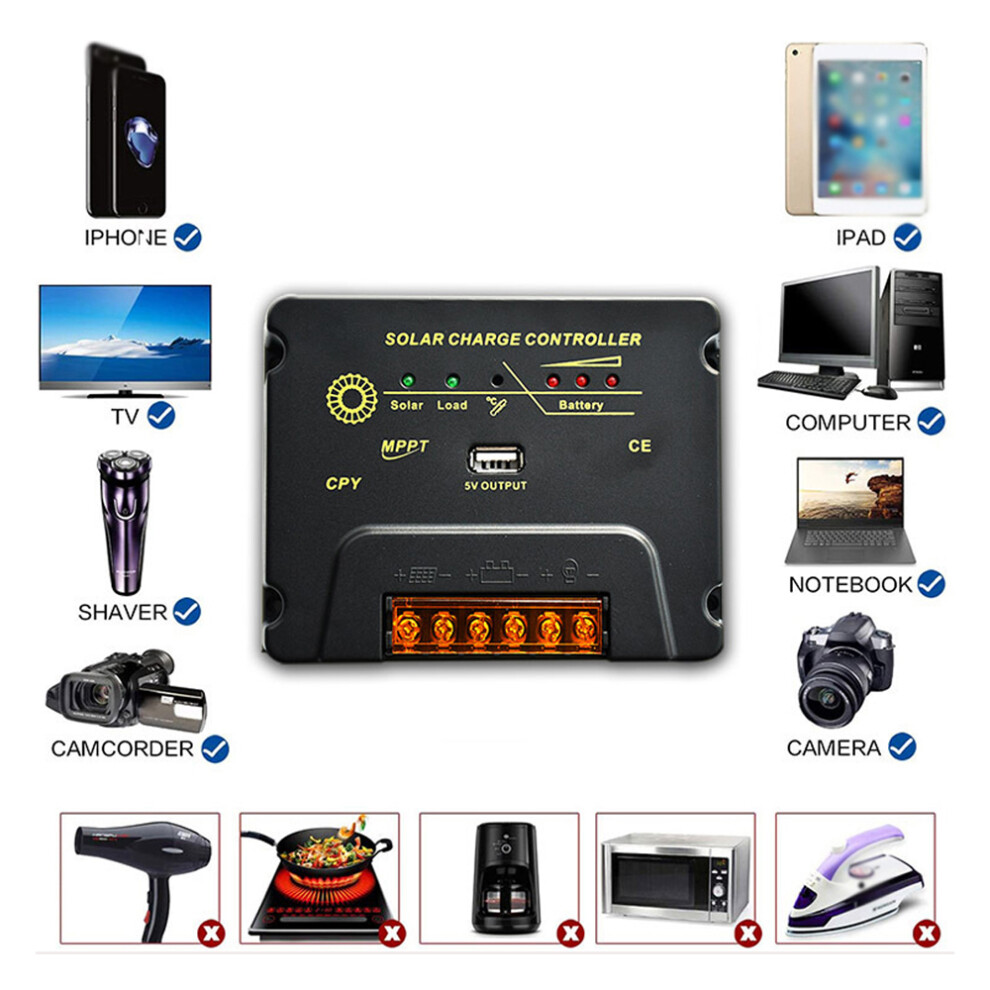 20A Intelligent Solar Controller 12V 24V