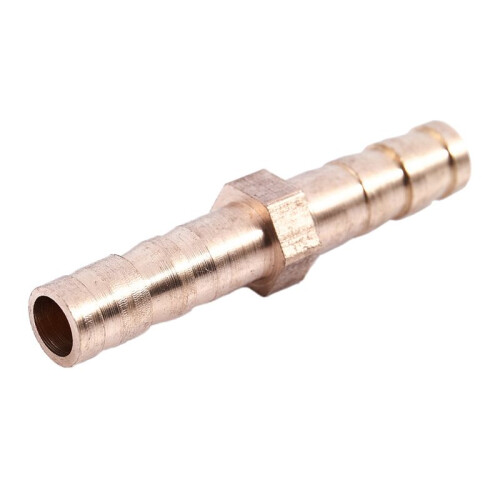 15 Pcs Gold Tone Brass Straight Hose Connector Joiner 1