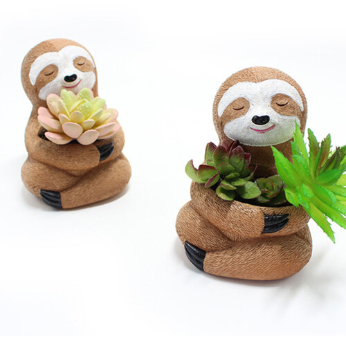 Adorable Sloth Flower Pot Desk Decor 1