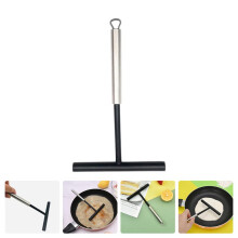 2Pcs Crepes Distributors Silicone Stainless Steel Crepes Spatula Spreader for Crepes Pancakes Baking Cooking Kitchen