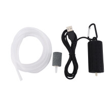 Pompe D'Aération USB Pompe À Air Aérateur D'Aquarium Pompe À Oxygène Aller Pêcher  Aquarium Ultra Silencieux - Noir