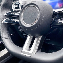 Car Black Steering Wheel Cover Trim Frame for C E S Class W206 W213 W223 AMG Style 2021-2022