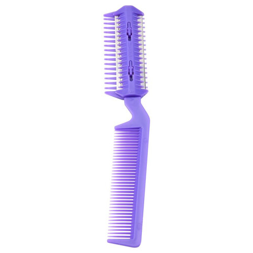 Peigne plastique violet avec lame