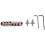 Roller Saddle Bridge with Posts and Spanner For Electric Guitar Silver 1