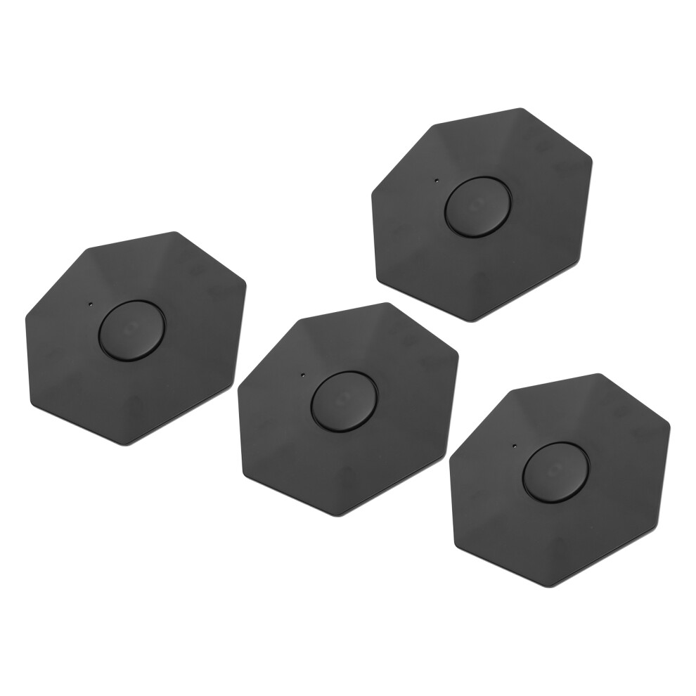 4Pcs Abs Wheel Center Hub Cap Cover Set Snap On Full Protection Black 8461385091441
