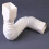 Flexible Gutter Downspout Extension 21-58in PE White Drain Pipe 5