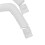 Flexible Gutter Downspout Extension 21-58in PE White Drain Pipe 10