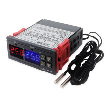 STC-3008 Doble Incubadora Digital Termostato Controlador de Temperatura de Pantalla 12V