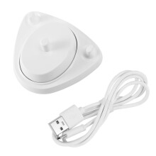 per Oral B Sostituzione Spazzolino Caricabatterie Alimentatore Induttivo Supporto Ricarica Modello 3757 Cavo USB Bianca