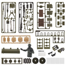 Para 1/16 Henglong Tank 3898-1 USA Sherman M4A3 RC Tanque PláStico Soldado AcessóRios Bolsa PeçAs