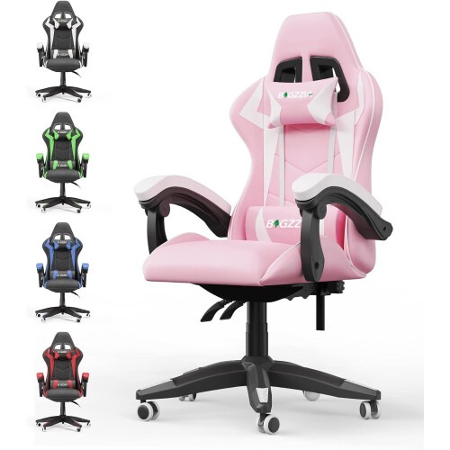 Ergonomic Gaming Chair with Lumbar Support Pink