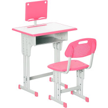 Adjustable Kids Desk and Chair Set with Storage Pink