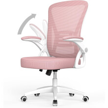 Ergonomic Mid-Back Office Desk Chair Pink