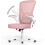 Ergonomic Mid-Back Office Desk Chair Pink 1