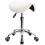 Adjustable PU Leather Rolling Saddle Stool White 1