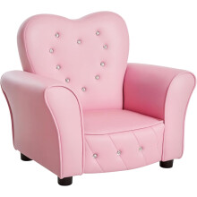 Kids Pink Princess Armchair Toddler Sofa