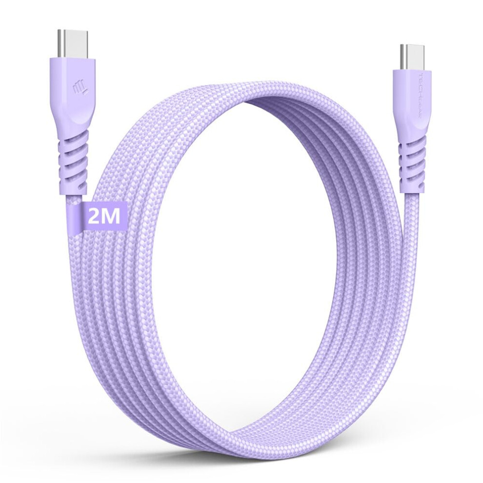 2M Braided 60W Usb C Fast Charge Cable Lilac 742406937985