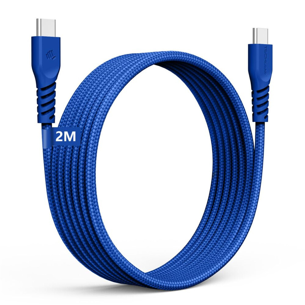2M Braided 60W Usb C Fast Charge Cable Blue 742406938098