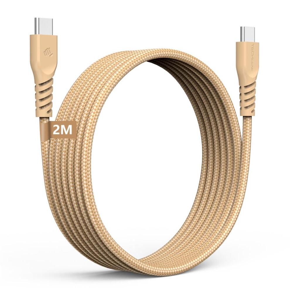 2M Braided 60W Usb C Fast Charge Cable Gold 742406938104