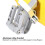 Adjustable Motorcycle Windshield Extension, Acrylic, 218x110mm Yellow 8