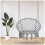 Hängender Gartenstuhl BOHO grau 7