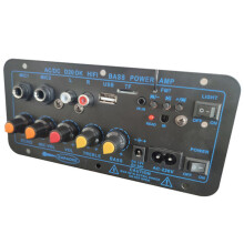 200W Digital Stereo Amplifier Board Subwoofer Dual Microphone Karaoke Amplifiers for 8-12 Inch Speaker US Plug