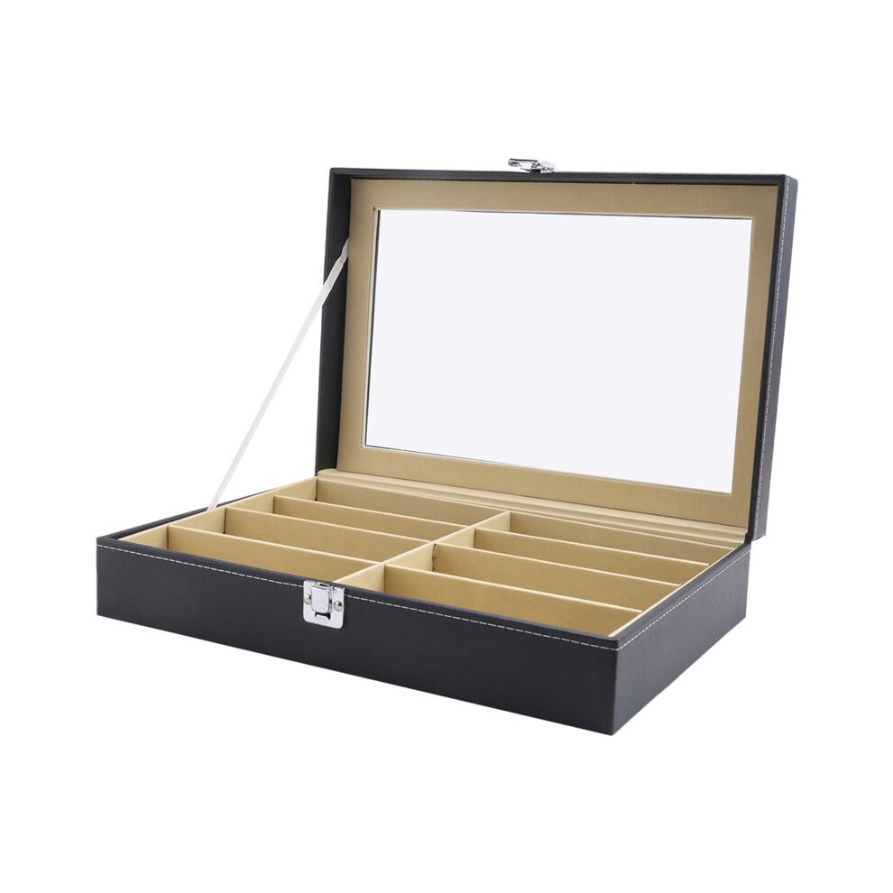 8-Grid Eye Glasses Case Eyewear Sunglasse Storage Box Holder Organizer Eye Glasses Case Sunglasses Display Organizer