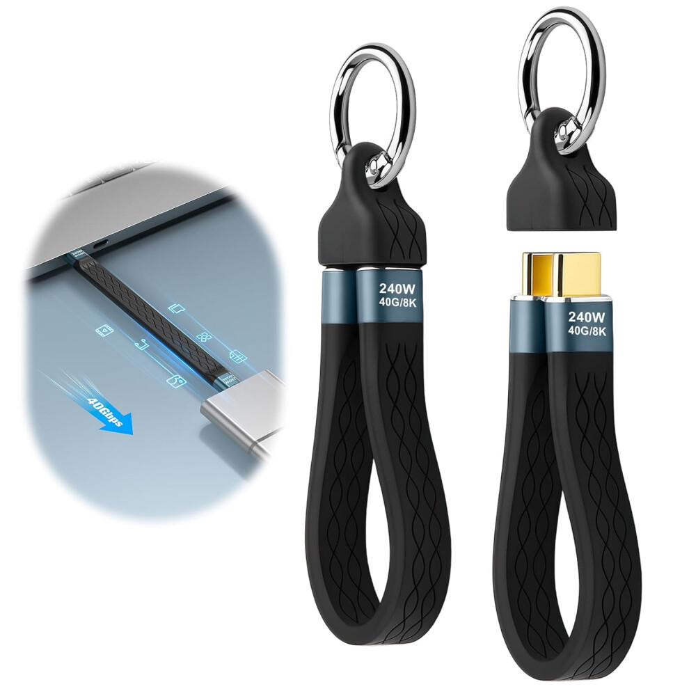 13Cm 240W Usb C Keychain Cable 40Gbps 8K 742406938326
